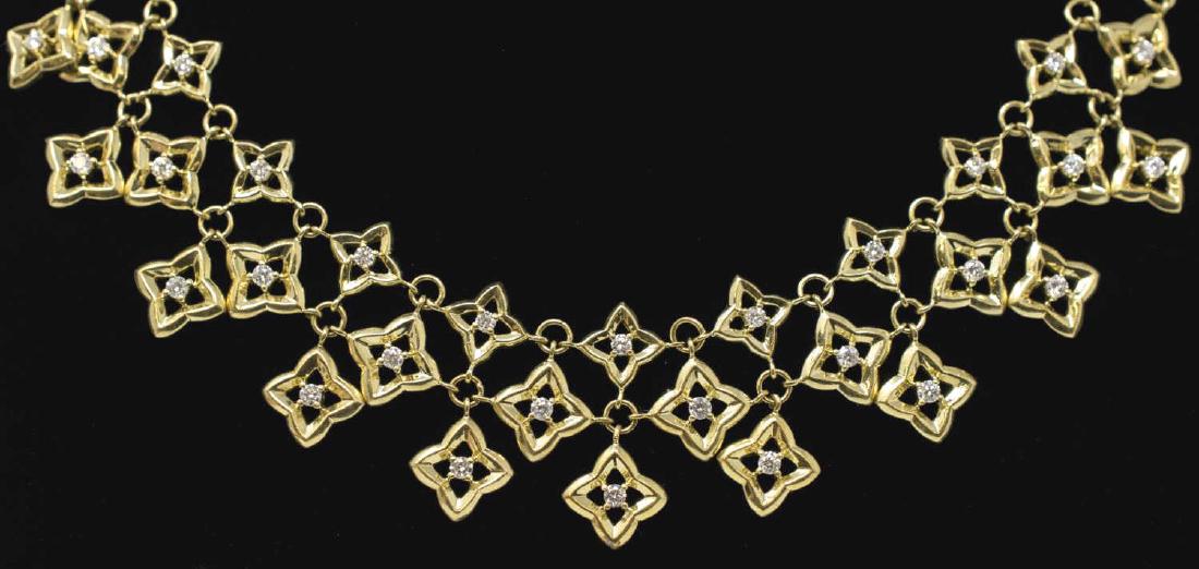 DAVID YURMAN 18KT GOLD DIAMOND QUATREFOIL NECKLACE (1 of 4)