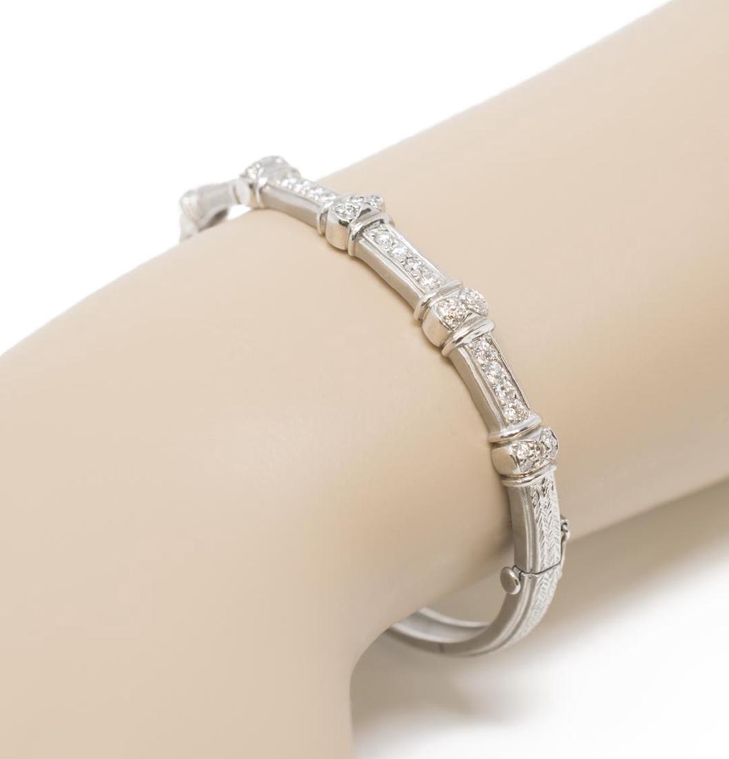 DORIS PANOS 18KT WG & DIAMOND HINGED BANGLE (1 of 5)