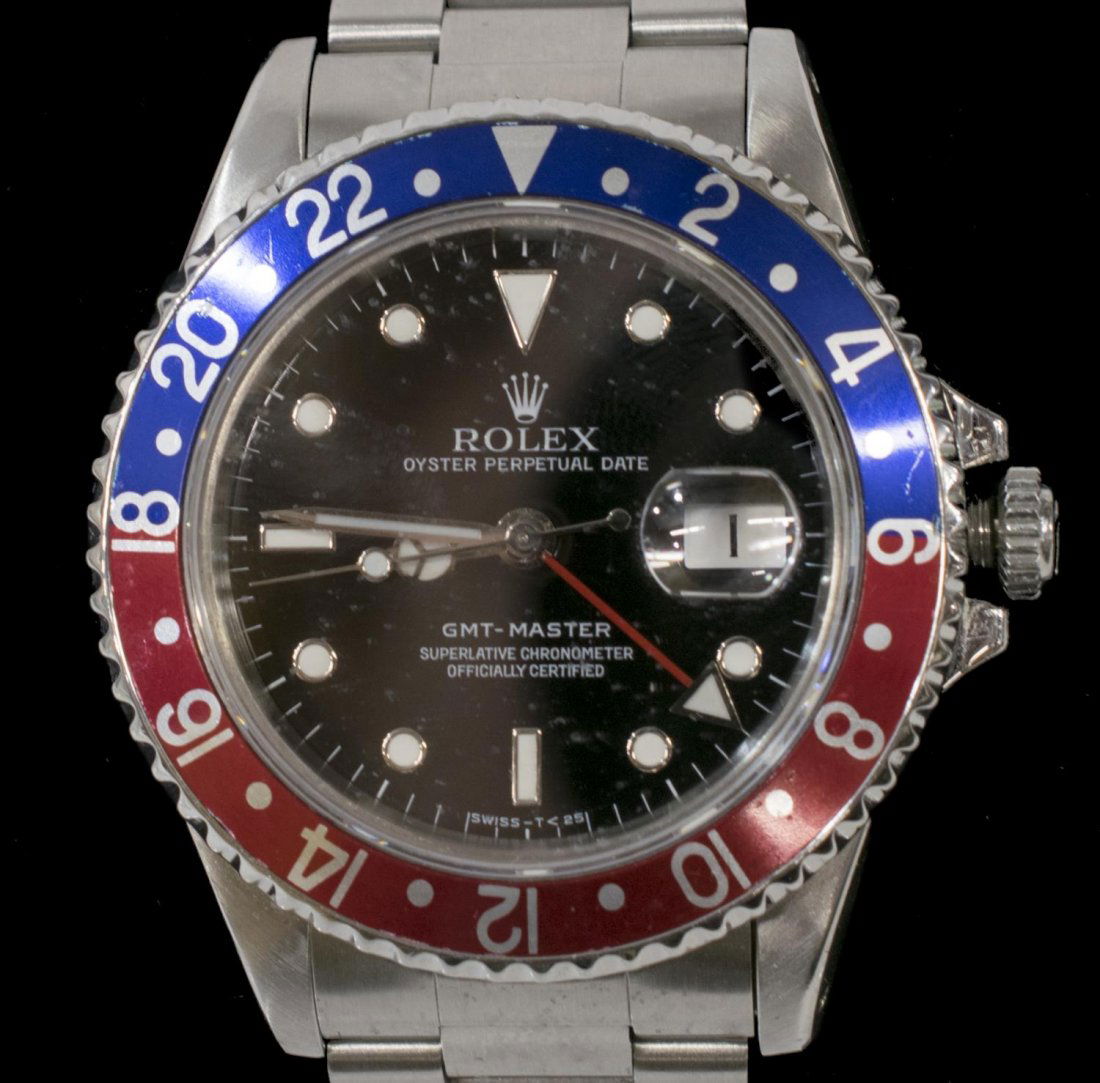 GENTS ROLEX OYSTER PERPETUAL GMT MASTER WATCH (1 of 5)