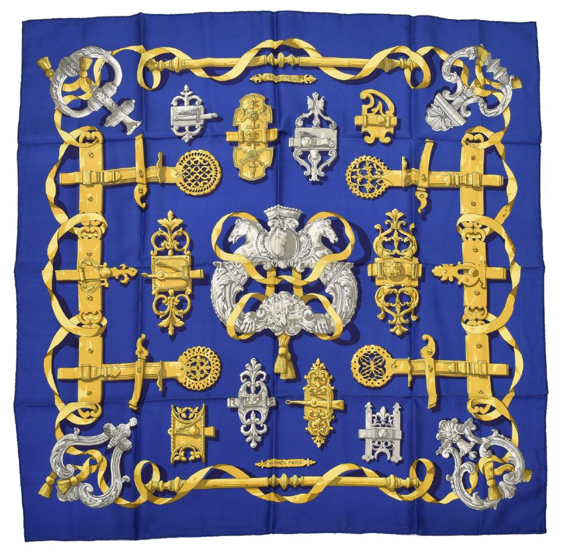 HERMES 'FERRONNERIE' TWILL SILK SCARF (1 of 3)