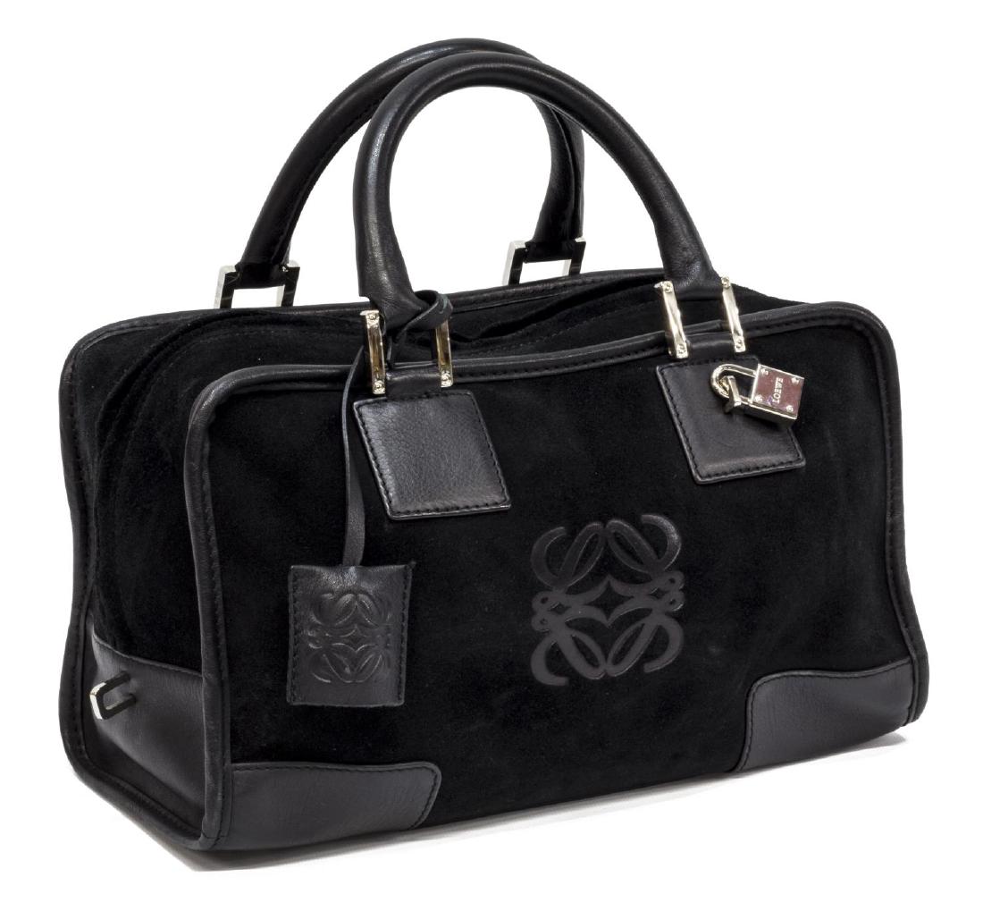 LOEWE 'AMAZONA' BLACK SUEDE HANDLE BAG (1 of 5)