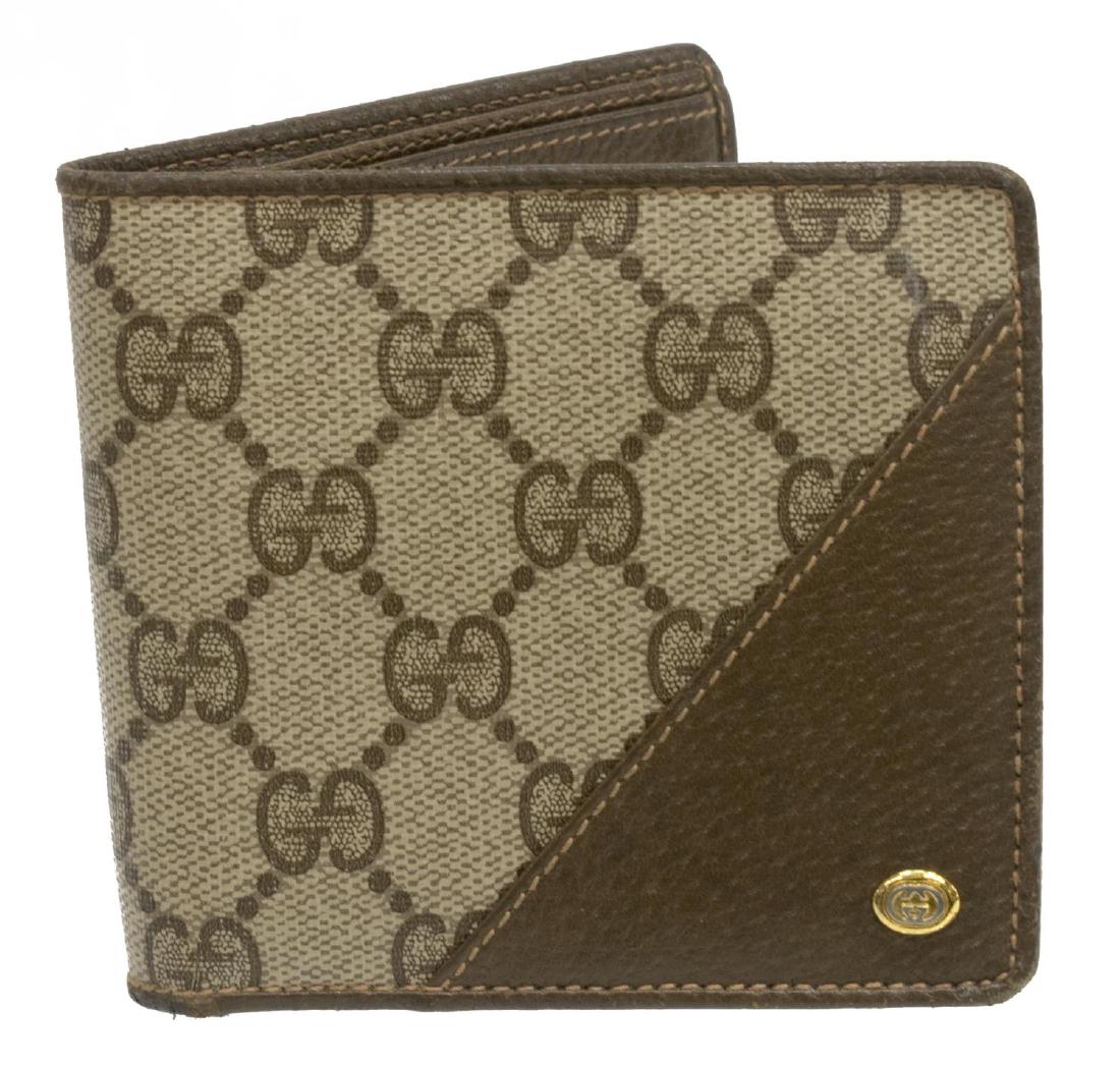 GUCCI GG CANVAS & LEATHER SQUARE BIFOLD WALLET (1 of 5)