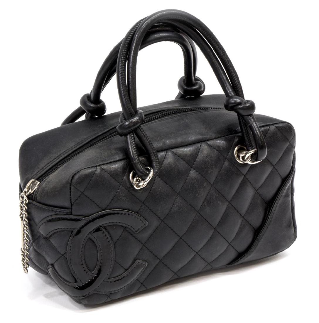 CHANEL LIGNE CAMBON QUILTED BLACK LEATHER MINI BAG (1 of 5)