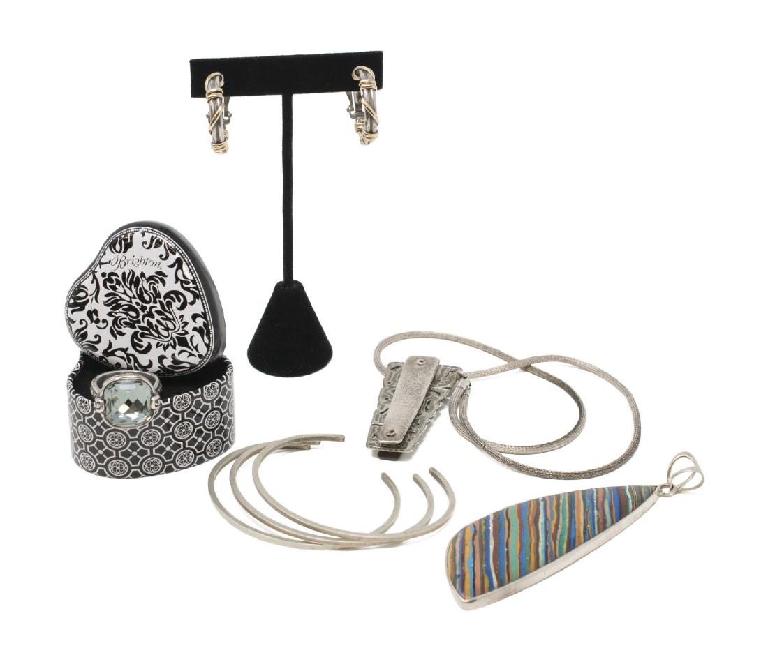 COLLECTON OF ESTATE SILVER, METAL & STONE JEWERLY (1 of 10)