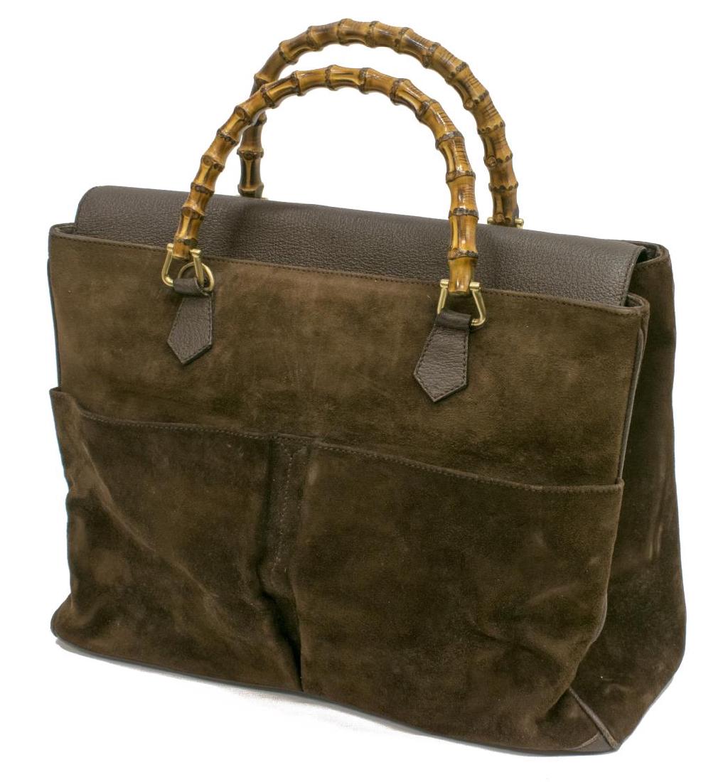 GUCCI DARK BROWN 'BAMBOO' TOTE BAG (1 of 4)