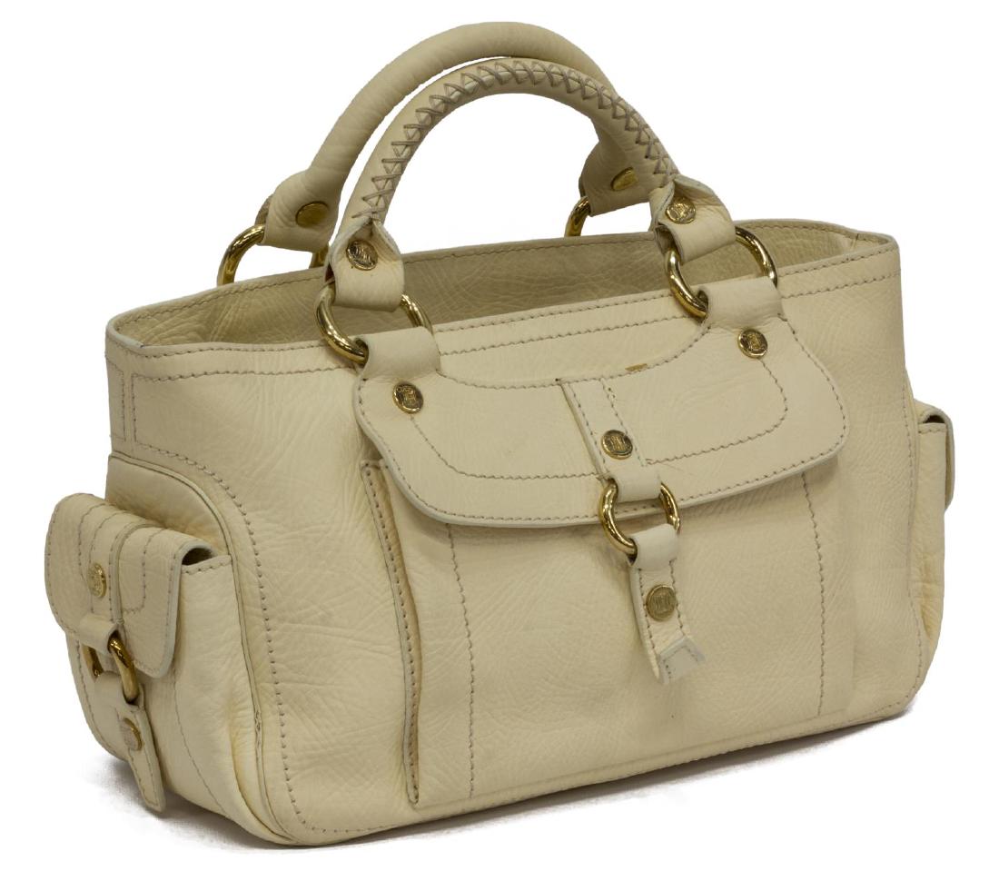 CELINE 'BOOGIE' CREAM GRAINED LEATHER HANDBAG (1 of 6)