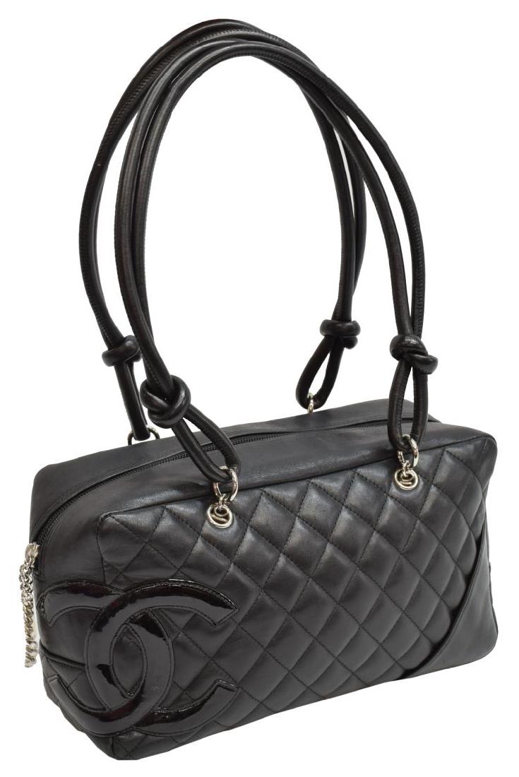 CHANEL QUILTED BLACK LIGNE CAMBON BOWLER BAG (1 of 4)