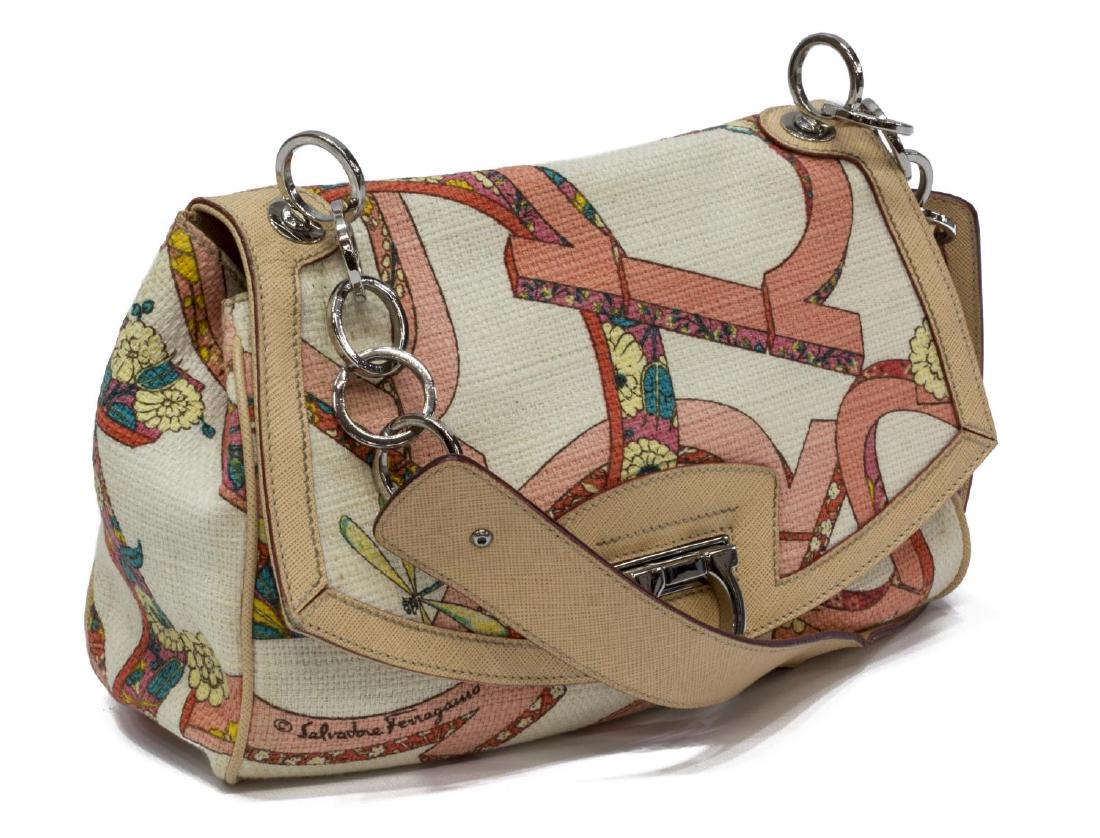 SALVATORE FERRAGAMO PRINTED TEXTILE SHOULDER BAG (1 of 5)