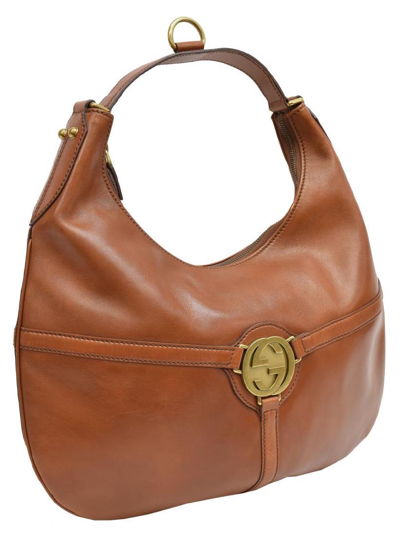 GUCCI 'REINS' BROWN LEATHER HOBO BAG (1 of 4)