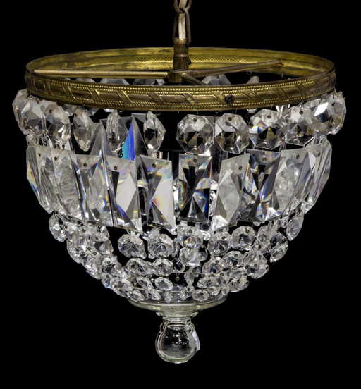 Italian Empire Style One Light Crystal Chandelier