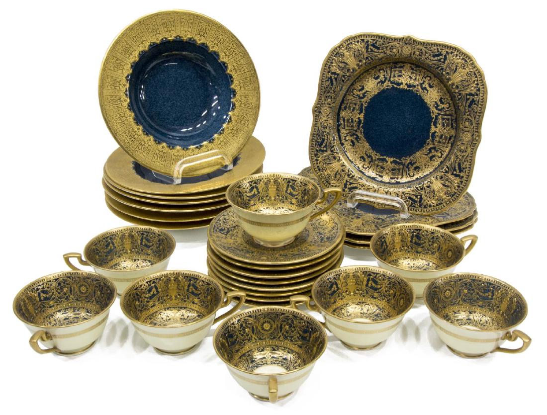 (27) ROYAL WORCESTER GILT PORCELAIN SERVICEWARE (1 of 4)