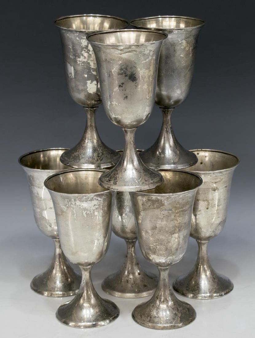 (8) AMERICAN STERLING SILVER GOBLETS (1 of 3)