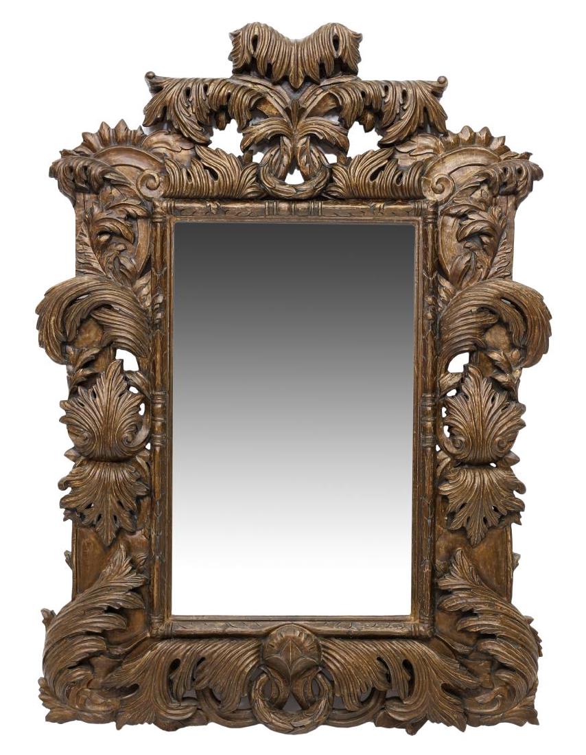 LARGE FOLIATE FRAMED WALL MIRROR, 85"h (1 of 3)