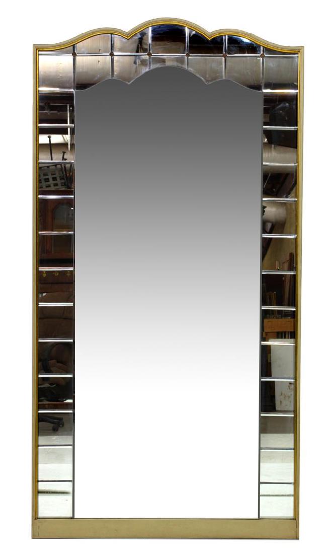 LARGE ITALIAN DESIGN PARCEL GILT MIRROR, C. 1940 (1 of 2)