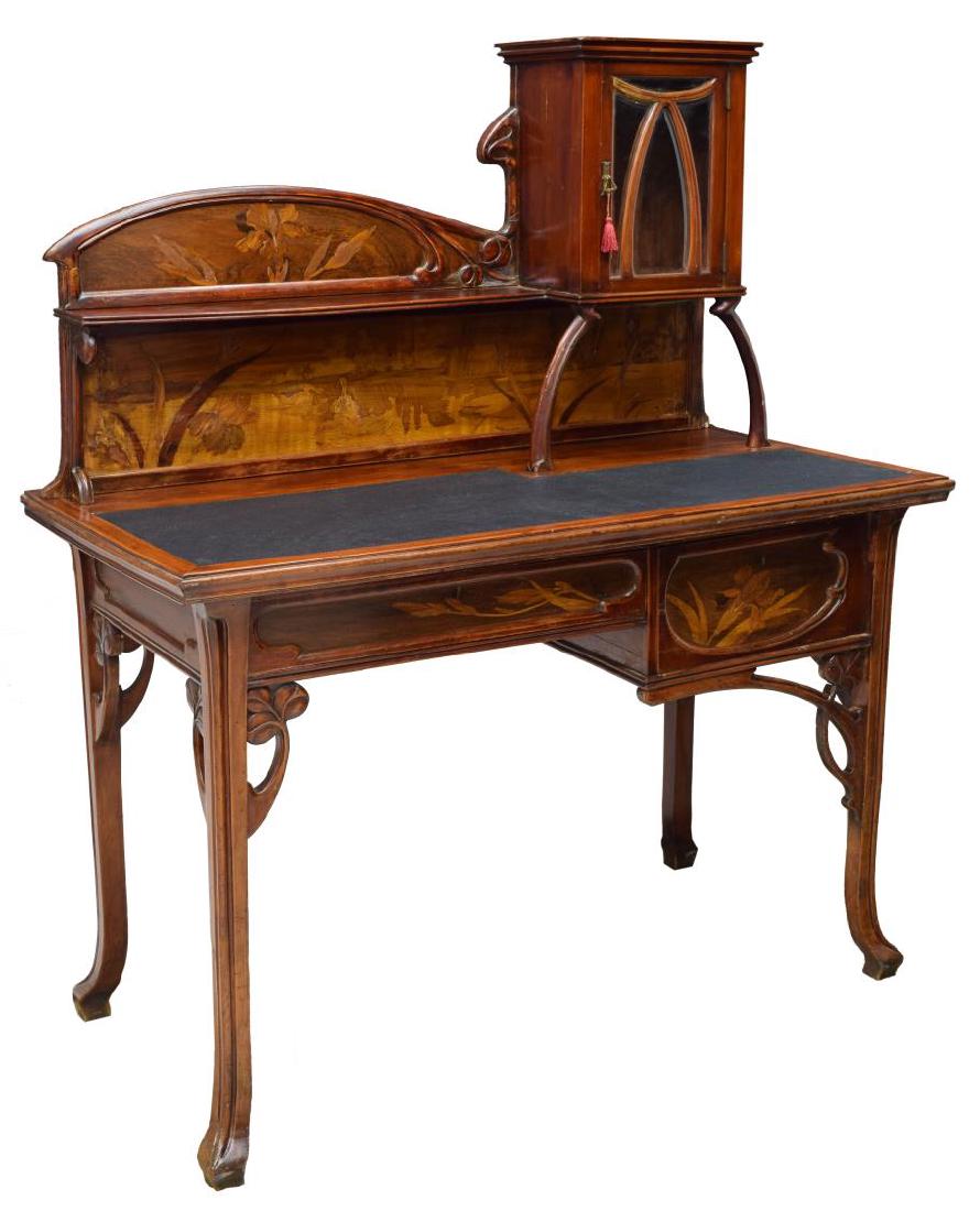 LOUIS MAJORELLE ART NOUVEAU MARQUETRY DESK (1 of 3)