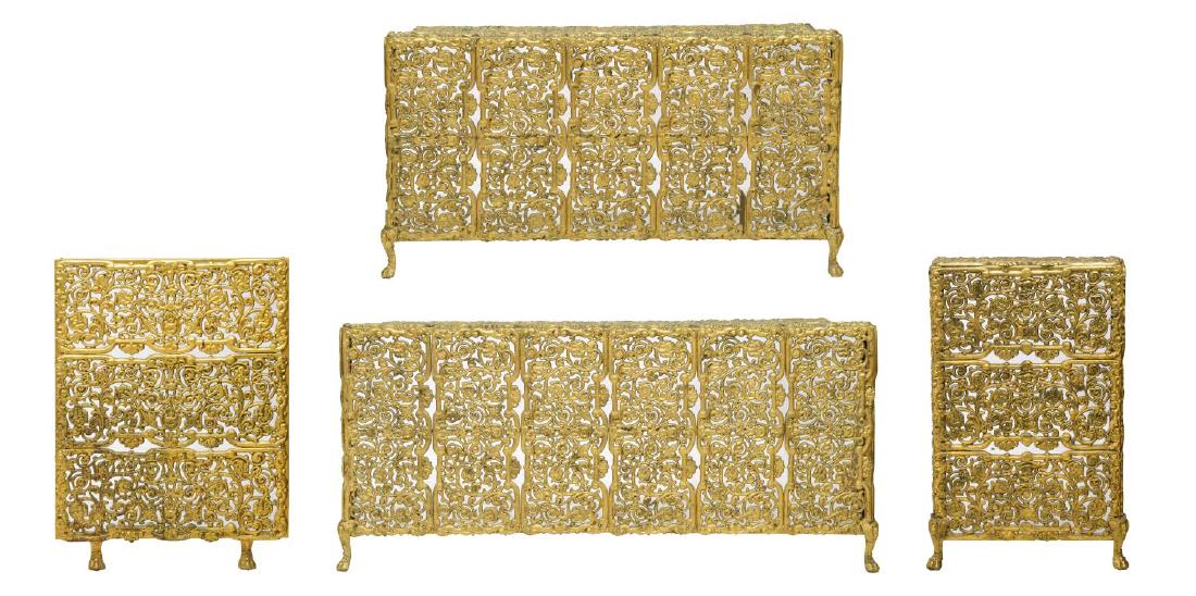 (4) ITALIAN GILT IRON ARCHITECTURAL ELEMENTS (1 of 5)