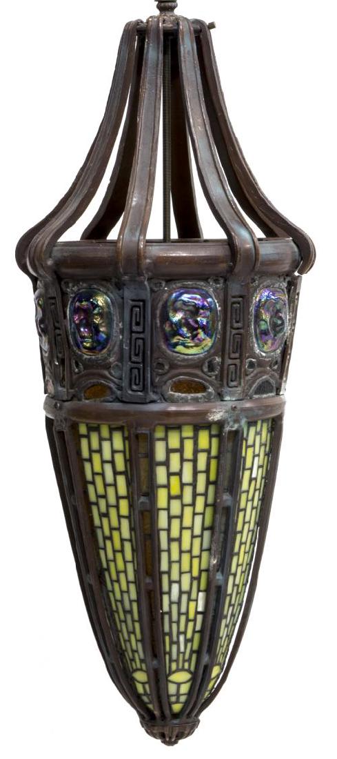 TIFFANY STYLE LEADED GLASS PENDANT CHANDELIER (1 of 2)