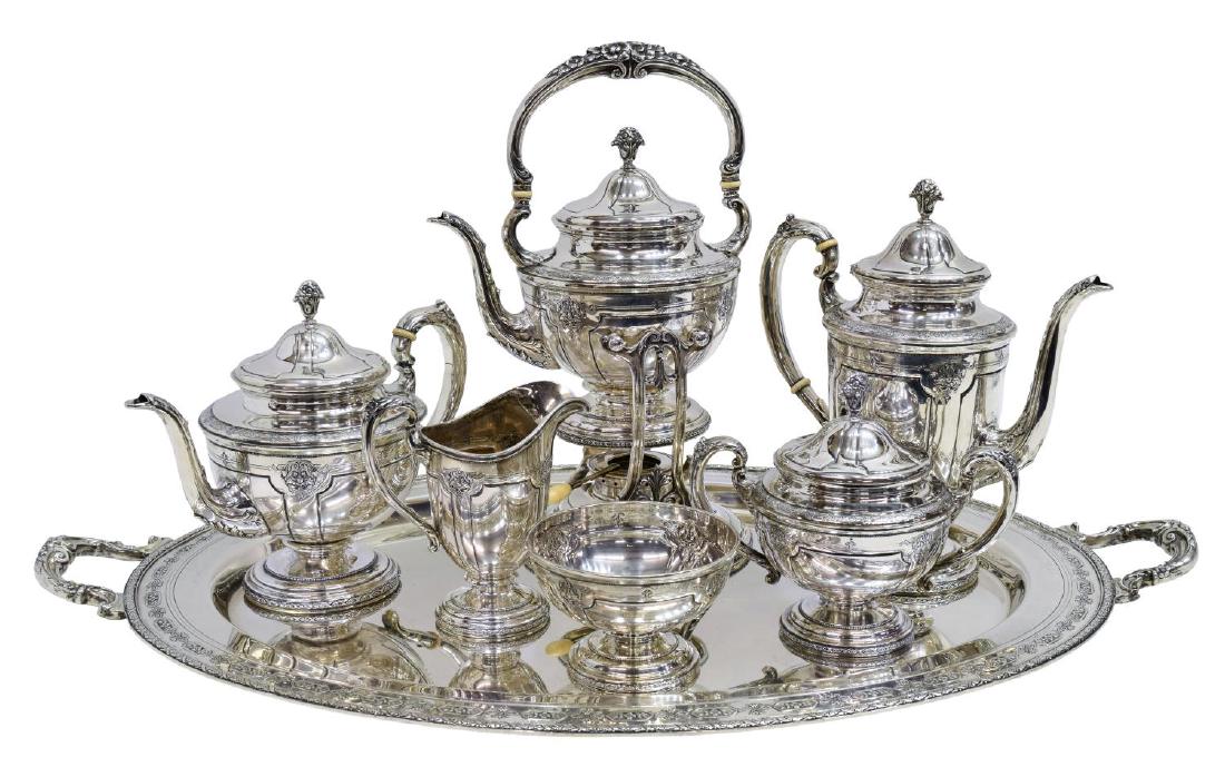 7) TOWLE 'LOUIS XIV' STERLING TEA & COFFEE SERVICE (1 of 8)