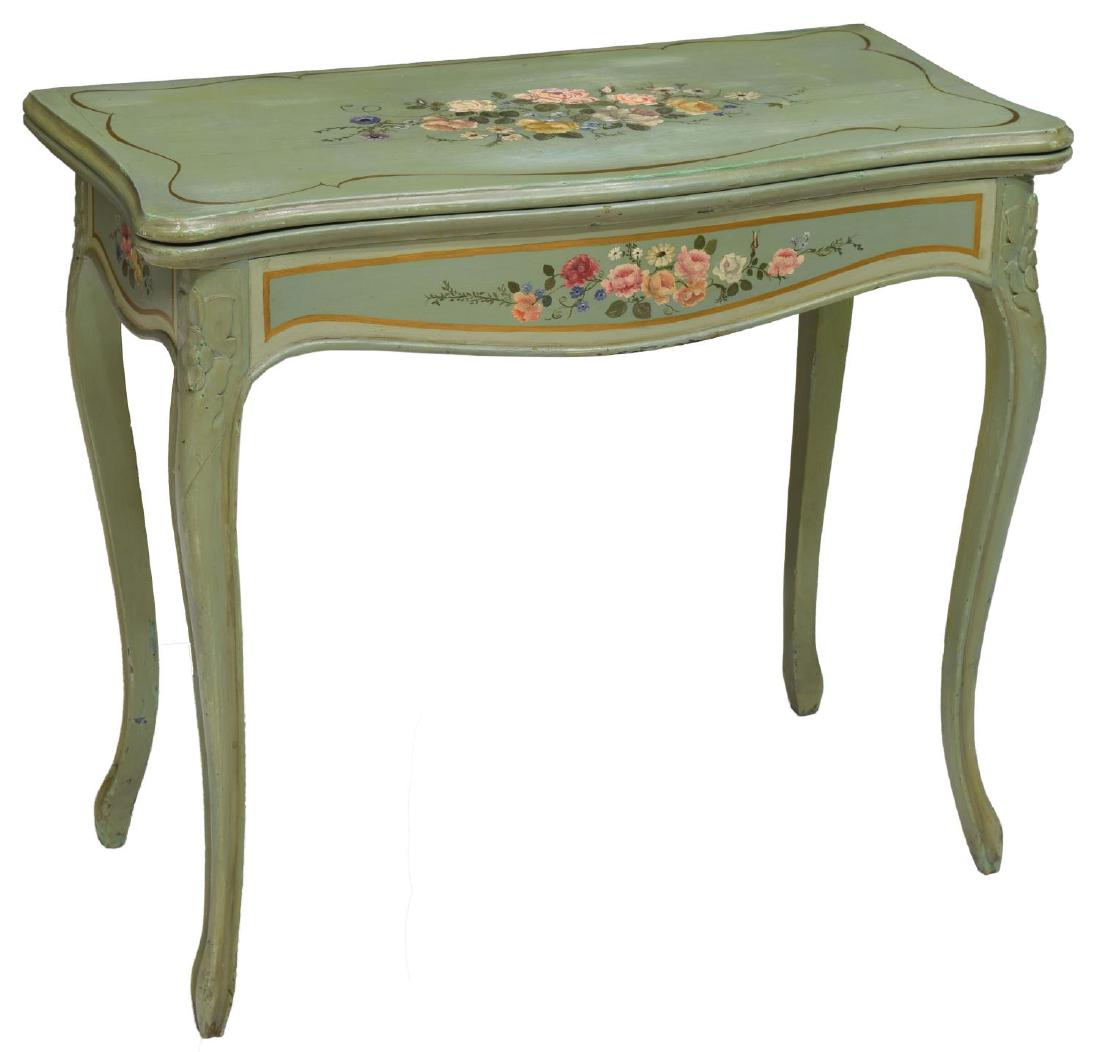 ITALIAN POLYCHROME PAINTED GAME TABLE (1 of 5)