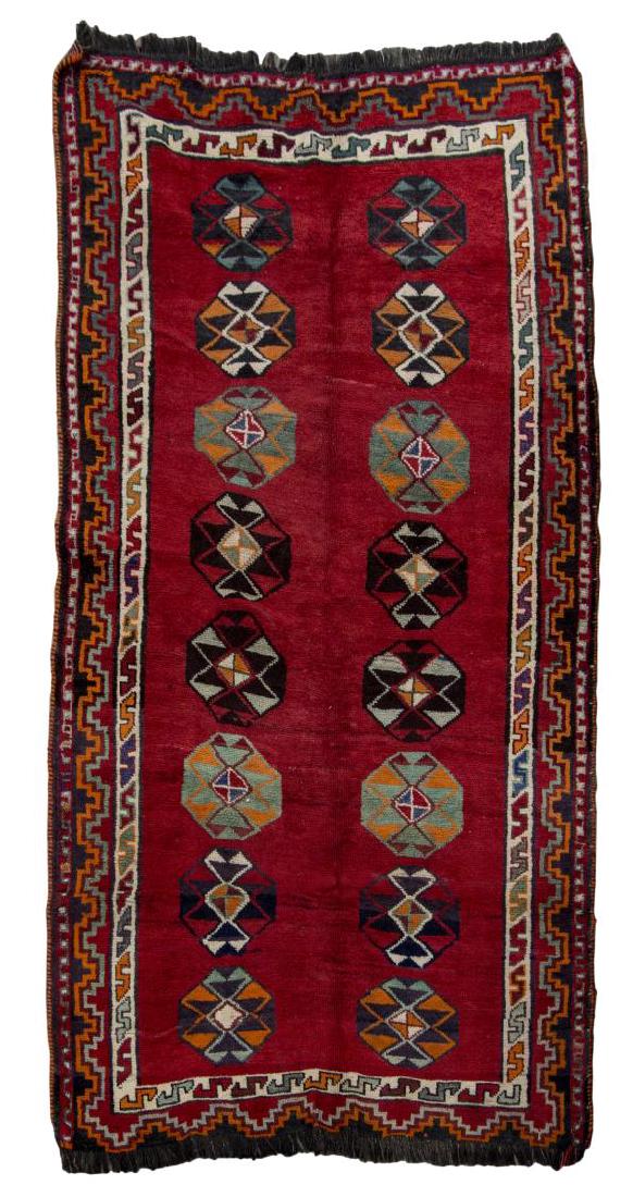HAND-WOVEN PERSIAN LORI RUG, 5'0" x 9'0": Hand-woven Persian Lori rug, Iran, some fading, approx 5'0" x 9'0" Start Price: $200.00