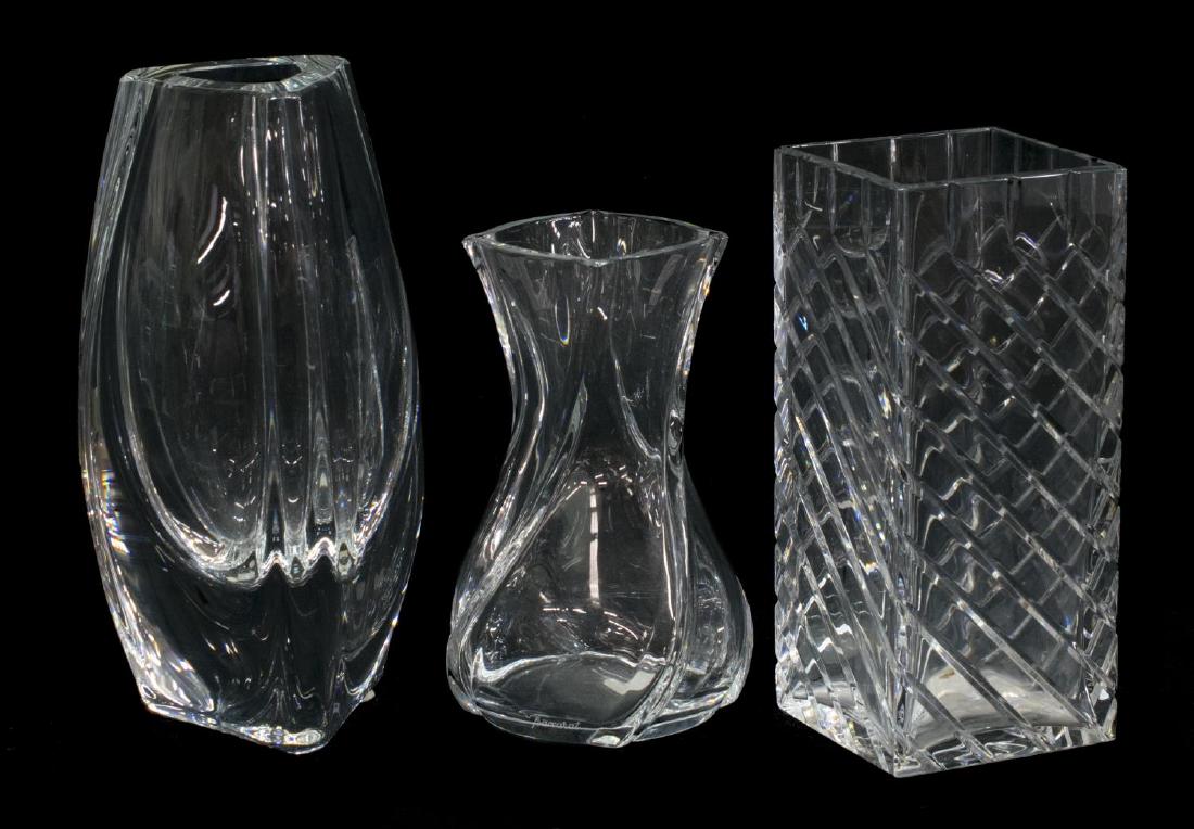 (3) COLLECTION OF BACCARAT ART CRYSTAL VASES (1 of 5)