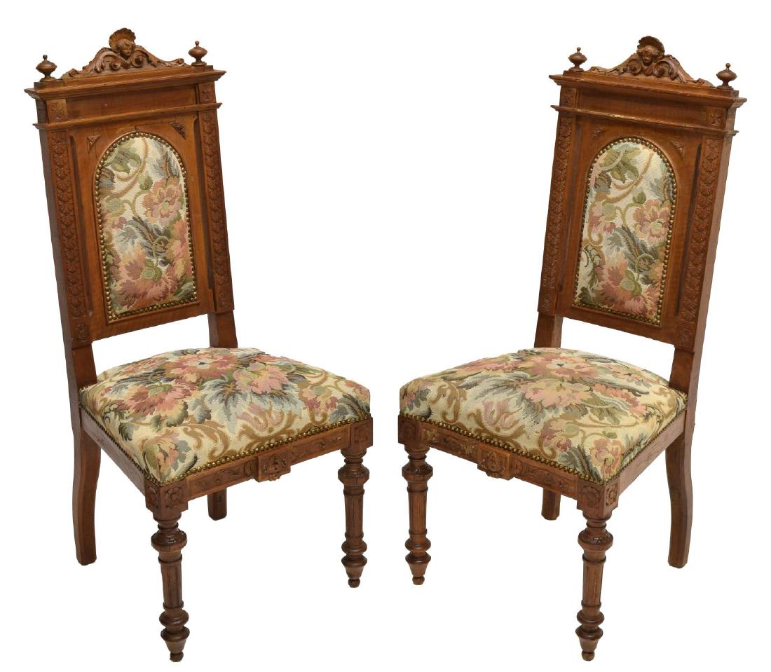 (2) ITALIAN CARVED & UPHOLSTERED CHAIRS (1 of 2)