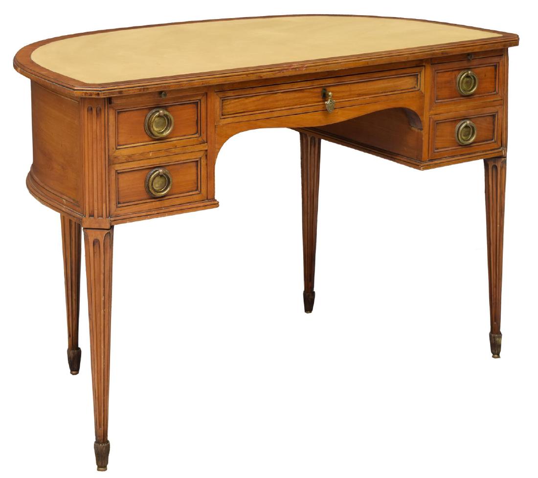 ITALIAN LEATHER TOP LADIES WRITING DESK (1 of 4)