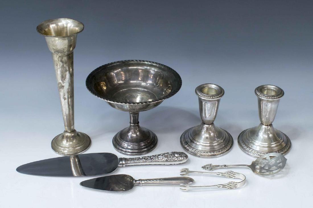(8) STERLING & WEIGHTED SILVER TABLEWARE (1 of 4)