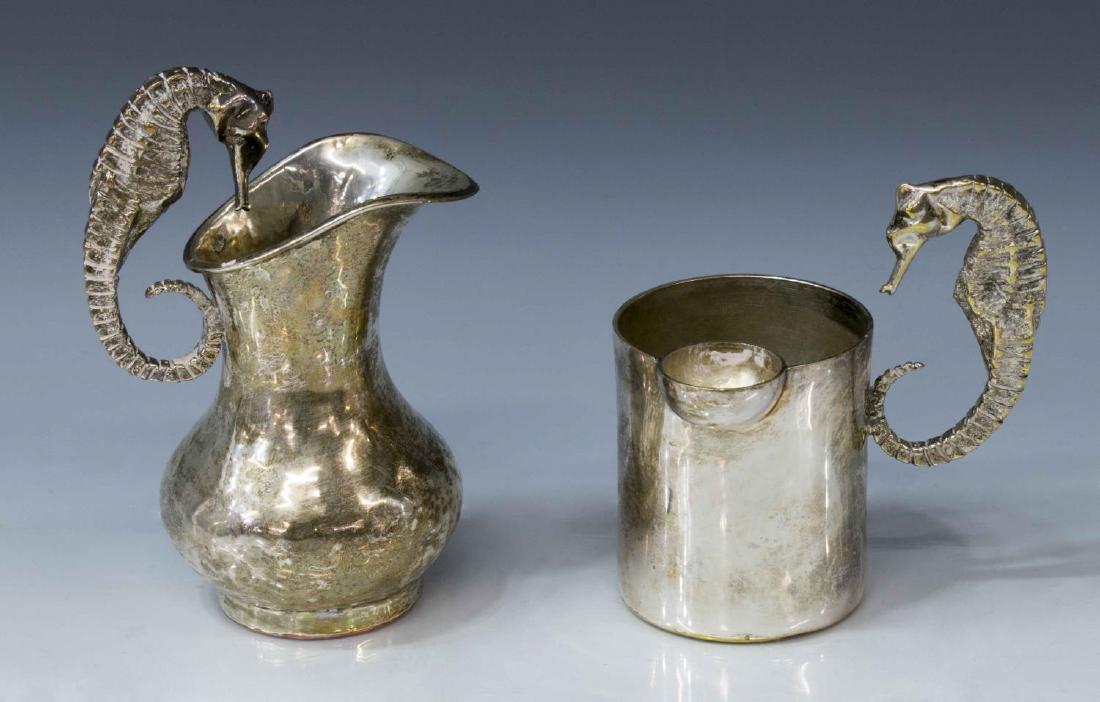 (2)LOS CASTILLO SILVERPLATE SEAHORSE CREAMER SUGAR (1 of 4)