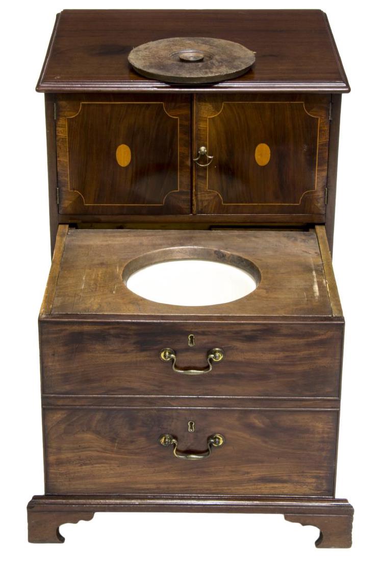 GEORGIAN MAHOGANY POTTY CABINET (1 of 4)