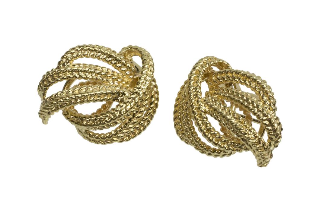 (PR) LADIES ESTATE 14KT GOLD LEAF FORM EARRINGS (1 of 3)