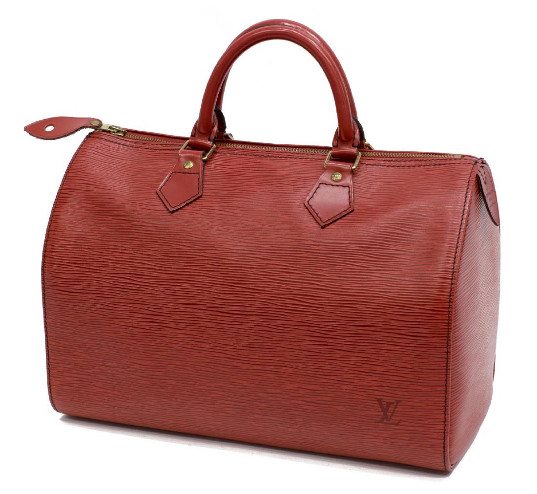 LOUIS VUITTON 'SPEEDY 30' RED EPI LEATHER HANDBAG (1 of 4)