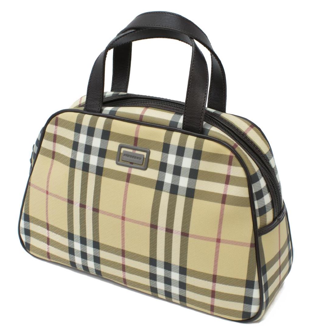 BURBERRY NOVA CHECK COATED CANVAS SMALL BOSTON BAG (1 of 4)