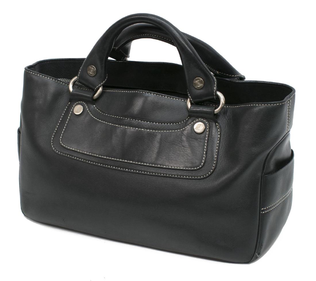 CELINE 'BOOGIE' BLACK GRAINED LEATHER HANDBAG (1 of 6)