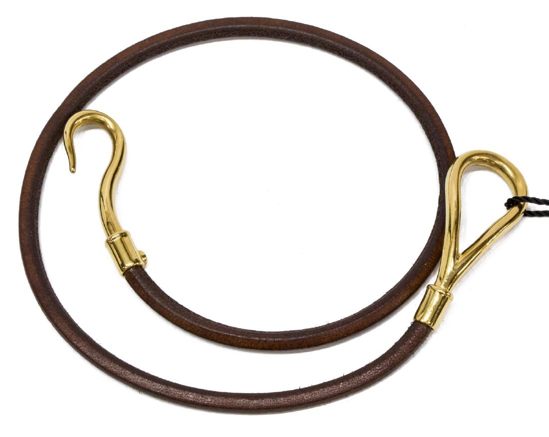 HERMES 'JUMBO DOUBLE TOUR' LEATHER BRACELET (1 of 3)