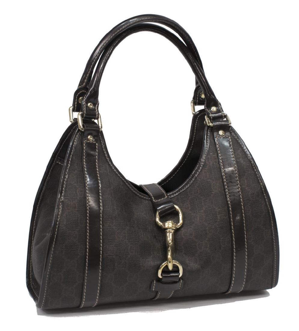 GUCCI MONOGRAM GG CANVAS JACKIE HOBO SHOULDER BAG (1 of 5)