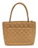 CHANEL 'MEDALLION' QUILTED TAN LEATHER TOTE BAG - 2