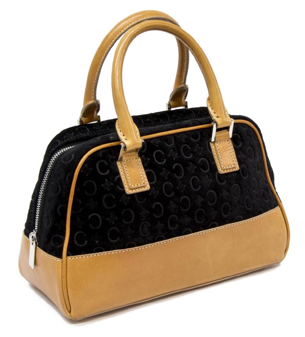 CELINE SMALL BOSTON BAG IN SUEDE & LEATHER (1 of 5)