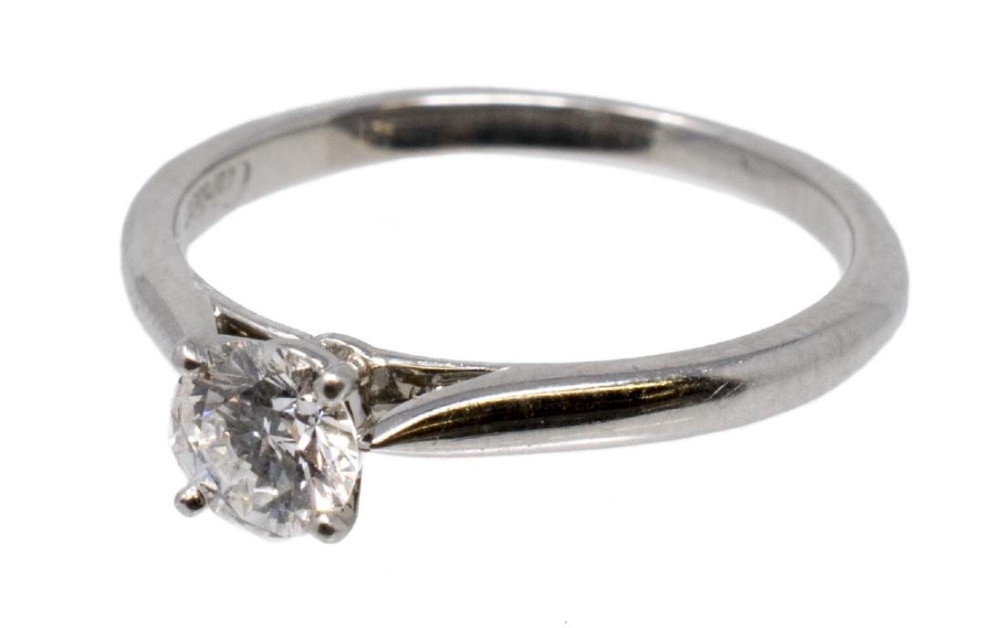 CARTIER PLATINUM 0.35 CT DIAMOND SOLITAIRE RING (1 of 3)