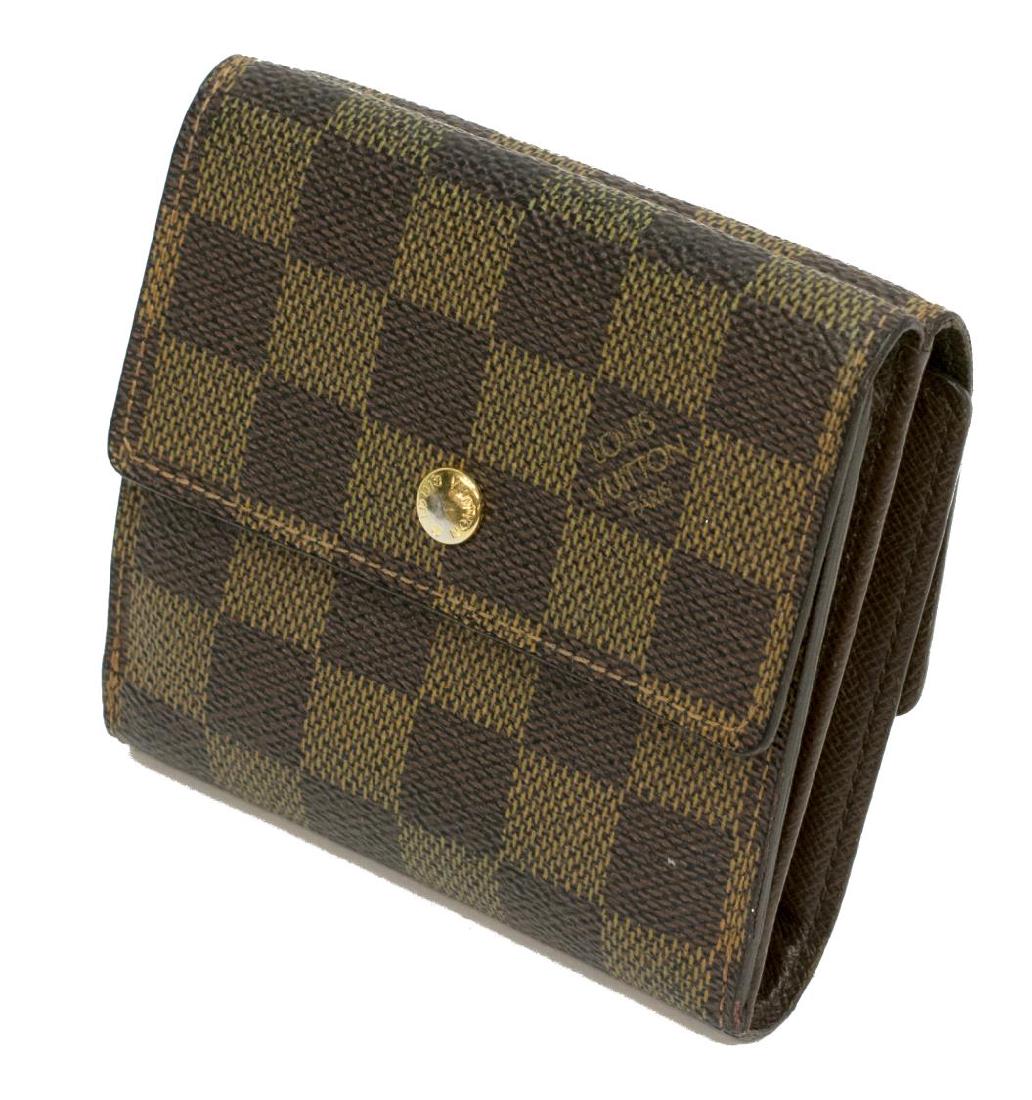 LOUIS VUITTON 'ELISE' DAMIER EBENE WALLET (1 of 6)
