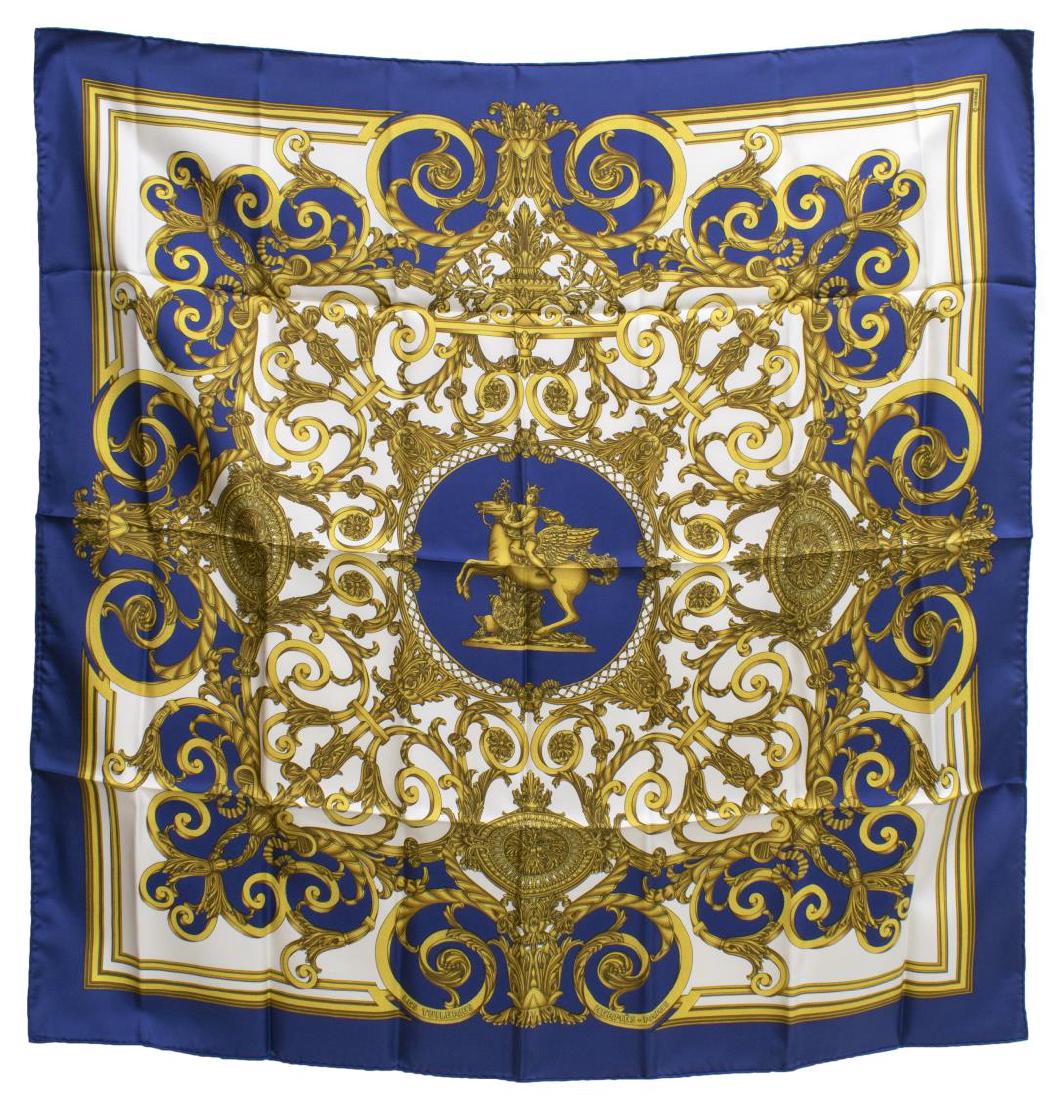 HERMES SILK TWILL SCARF 'LA TUILERIES' (1 of 3)