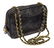 VINTAGE CHANEL BLACK QUILTED LEATHER SHOULDER BAG