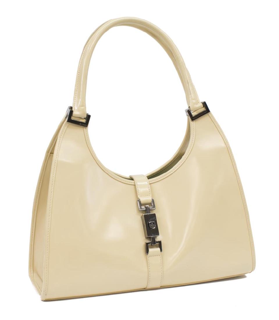 GUCCI 'JACKIE' TAN SMOOTH LEATHER HANDBAG (1 of 5)