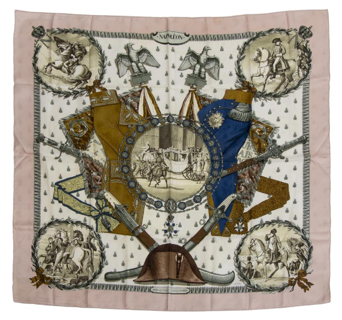 HERMES SILK SCARF, 'NAPOLEON' PATTERN (1 of 2)