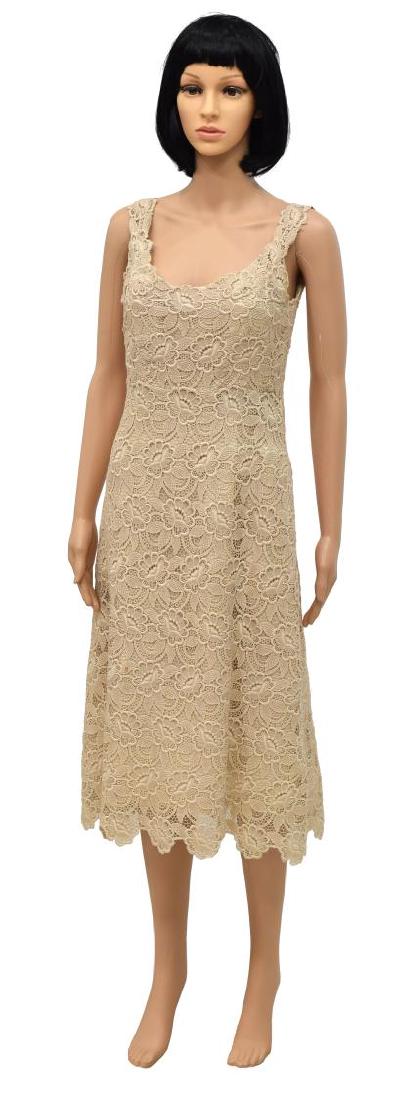 ALEXANDER MCQUEEN CREME LACE SHEATH DRESS (1 of 6)