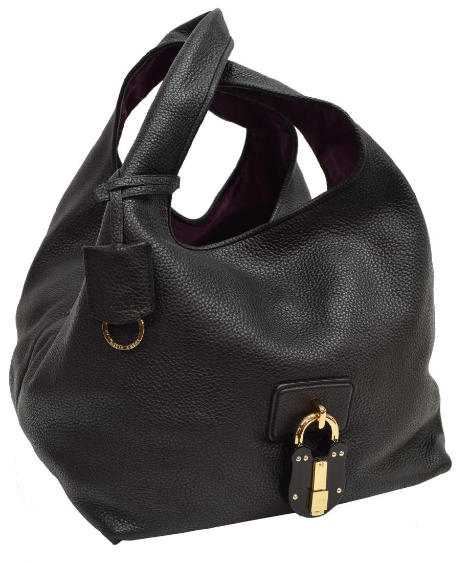 LOEWE 'CARRIER' BLACK GRAINED LEATHER HANDBAG (1 of 5)
