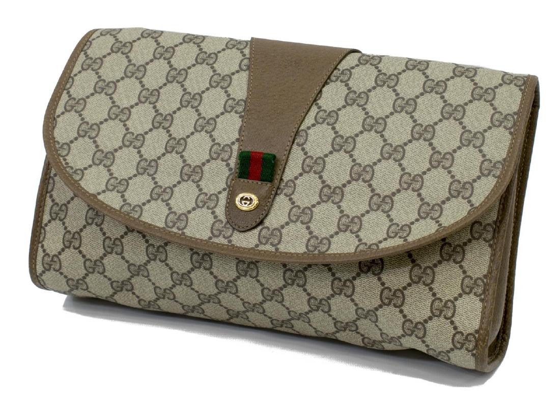 VINTAGE GUCCI GG CANVAS WEB ACCESSORY BAG POUCH (1 of 4)