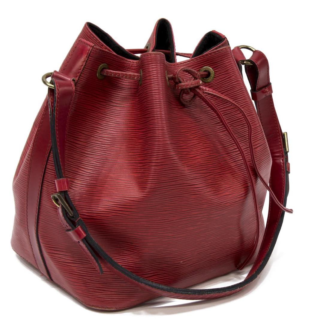 LOUIS VUITTON 'NOE' RED EPI LEATHER DRAWSTRING BAG (1 of 5)