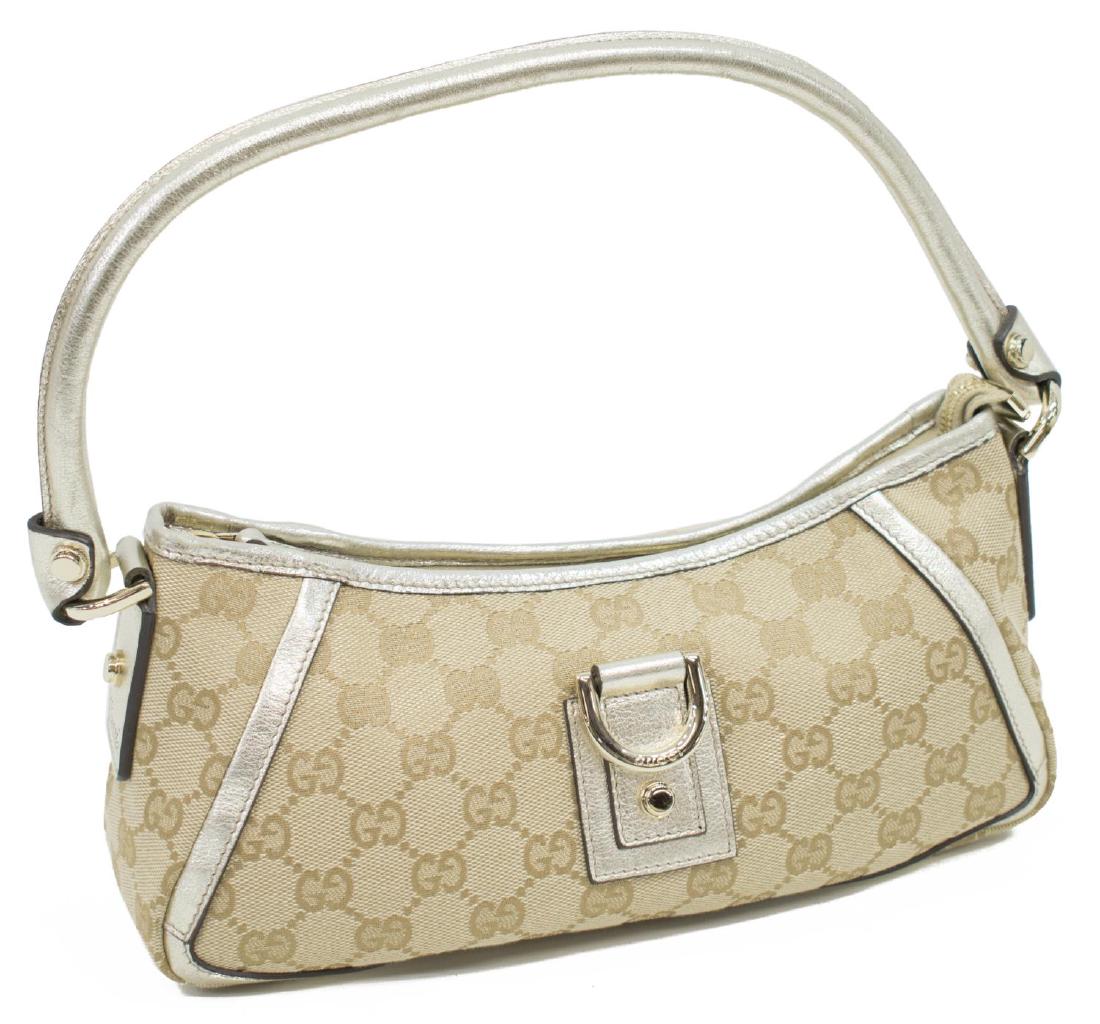 GUCCI 'ABBEY POCHETTE' MONOGRAM CANVAS BAG (1 of 6)