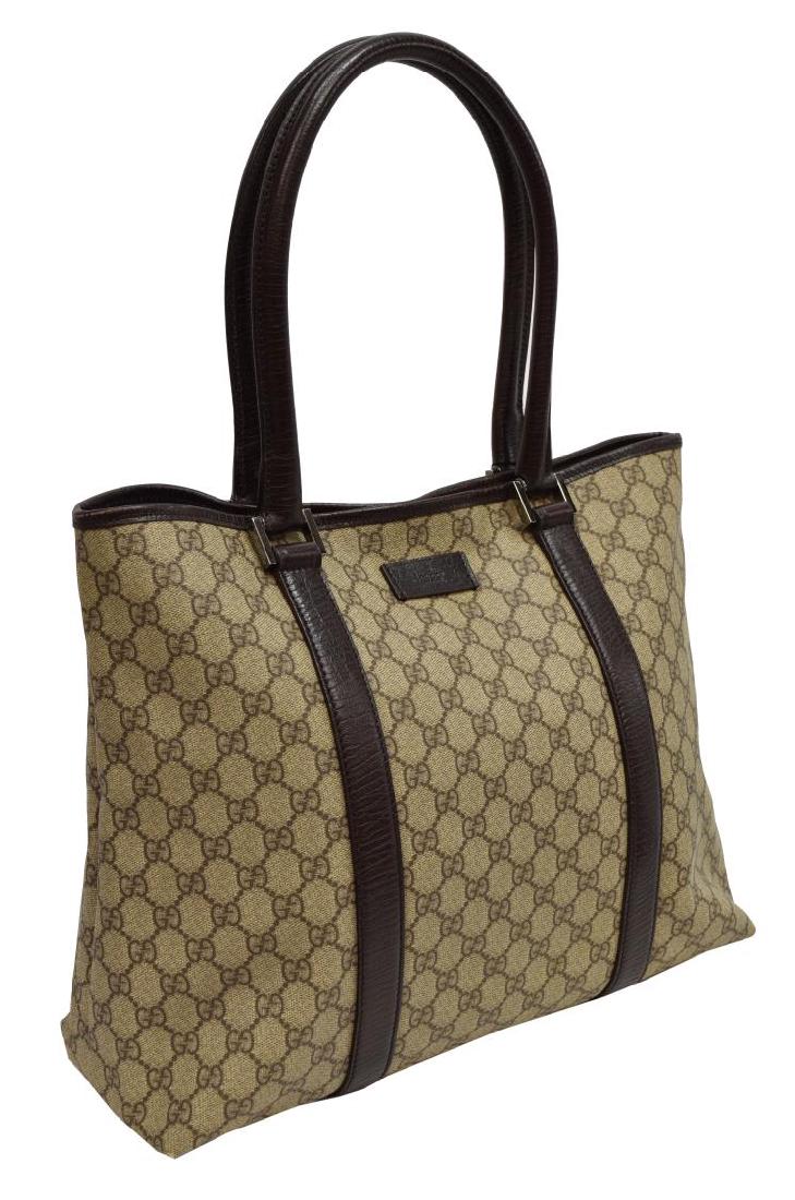 GUCCI 'JOY' BROWN & TAN GG CANVAS TOTE BAG (1 of 4)